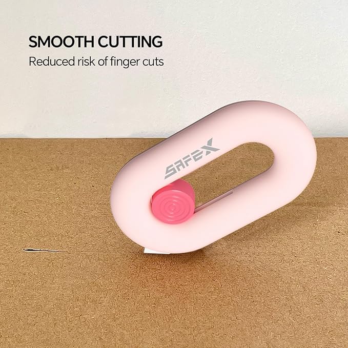 Ceramic Box Cutter, Box Cutter Retractable, Pink, Mini, keychain, Safety, Cute, Magnetic Package Opener, Box Opener Cutter for Daily Online Shopping/Kitchen/Office/Baby Beauty Gift Unpacking
