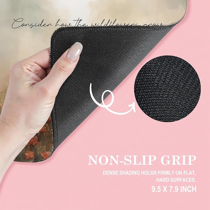Christian Jesus Walking with Girl Mouse Pad, Christian Jesus Gifts Mouse Pads Mousepad for Desk Office Computers Laptop, Religious Office Supplies Desk Accessories, 9.5x7.9 Inch