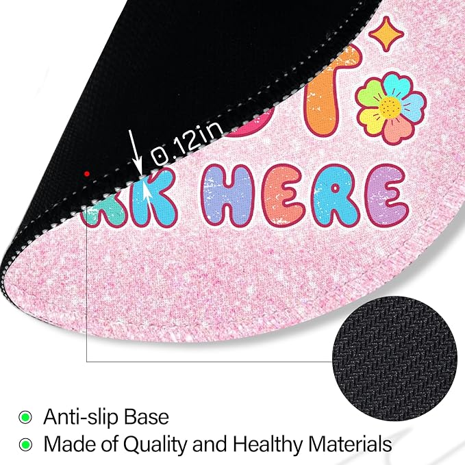 Funny Cute Mouse Pad, IDK Small Round Mousepad for Desk, Laptop | Mini Travel Wireless Mice Pad for Computer, Office Accessories, Coworker Gifts, 8.6 x 8.6 inch