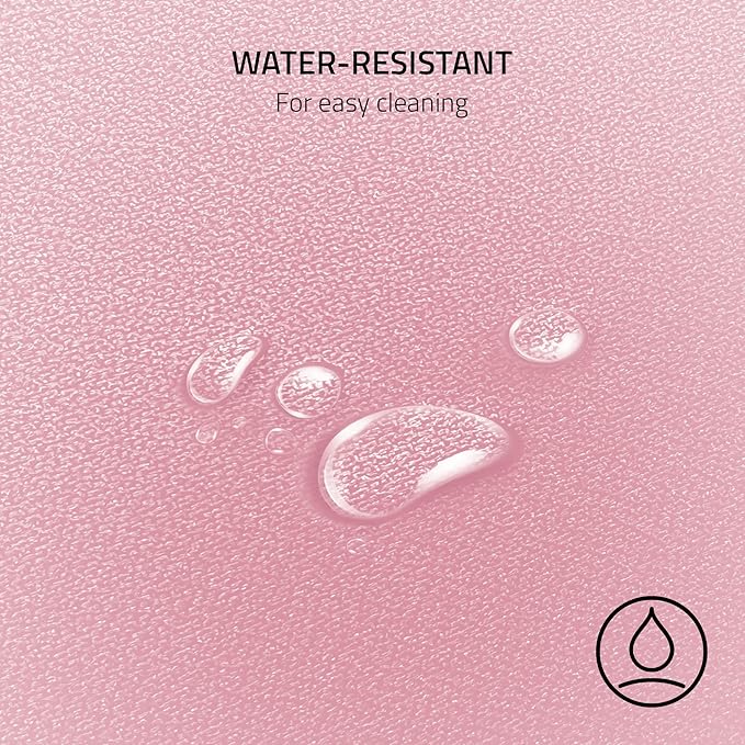 Razer Strider Hybrid Mouse Mat with a Soft Base & Smooth Glide: Firm Gliding Surface - Anti-Slip Base - Rollable & Portable - Anti-Fraying Stitched Edges - Water-Resistant - Large - Quartz Pink