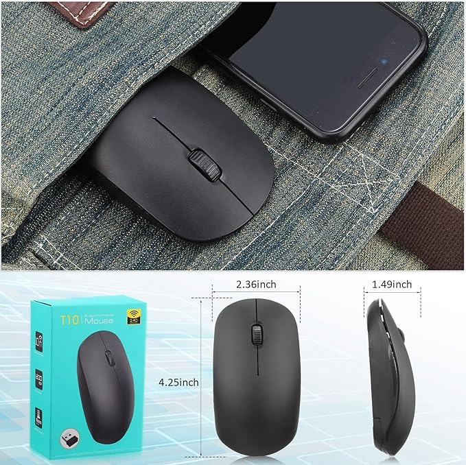 Kingdder 20 Pack Mouse for Laptop Computer Mouse 1000 DPI Optical with USB Receiver Bulk Compatible with Windows, PC, Computer, Laptop