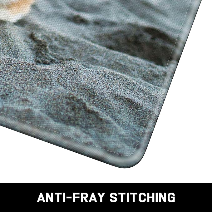 Mouse Pad, Minimalism Marble Style Computer Pad, Anti-Slip Rubber Mouse Mat with Stitched Edges for Gaming, Office, Laptop, PC, Women, 9" x 8" Thick 3 mm, Cute Puppy