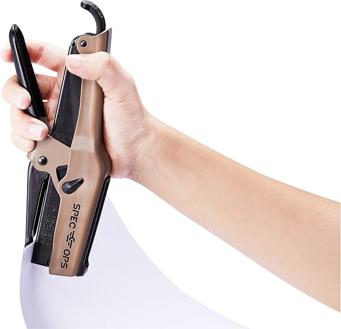 Spec Ops Tools Heavy Duty Plier Stapler for Packaging, Compatible with 3/8" and 1/4" Leg Length Staples, 45 Sheet Capacity, All-Metal