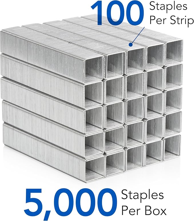 Swingline Staples, Heavy Duty for Desktop Staplers, 1/2" Length, 100/Strip, 5000/Box (79392)