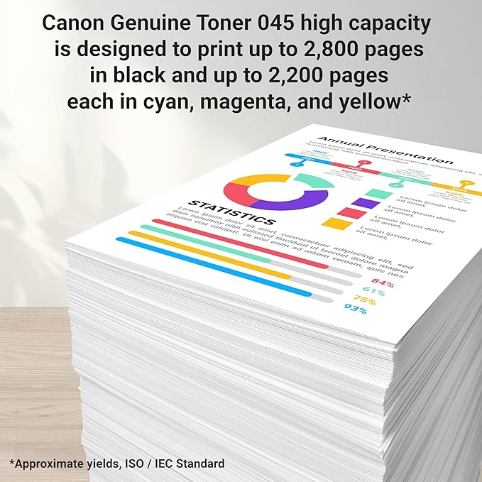 Canon Genuine 045 Cyan Toner Cartridge High Capacity Compatible with LBP612Cdw, MF632Cdw, MF634Cdw