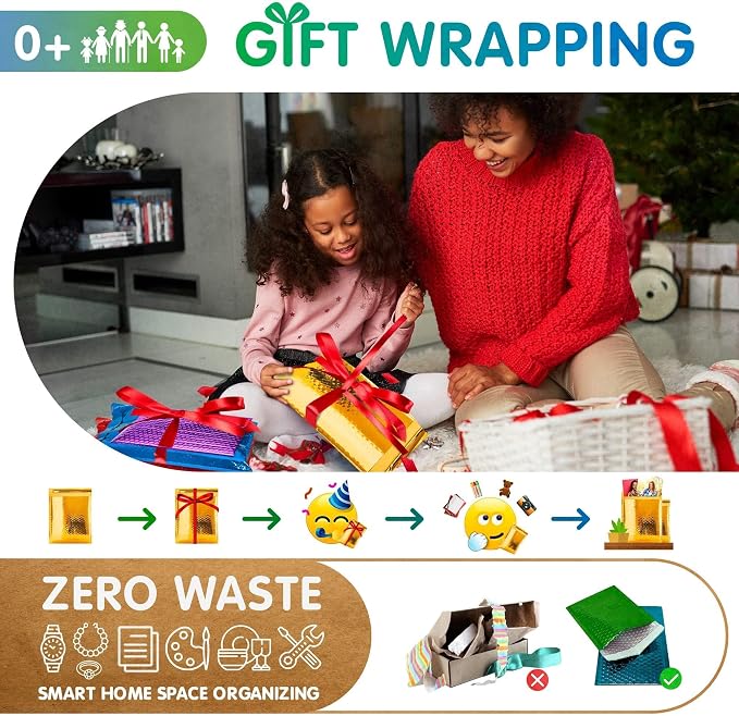 Glamour Metallic Bubble Mailers 8.5 x 11 Inches Gold, 200 Pack Padded Envelopes for Shipping, Mailing, Packaging Protection
