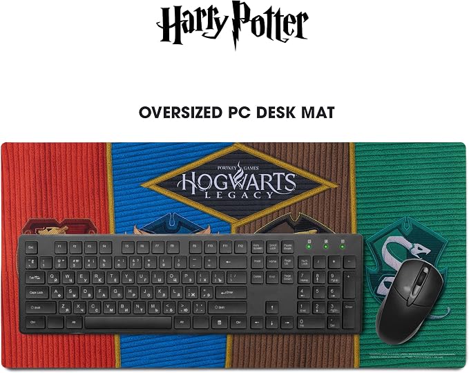 Harry Potter Gaming Mouse Pad Large 31"x15" XL Computer Desk Mat, Anime | Harry Potter anime gaming mouse pad, Oversized 31x15in smooth fabric top, stitched edges, non-slip rubber base.