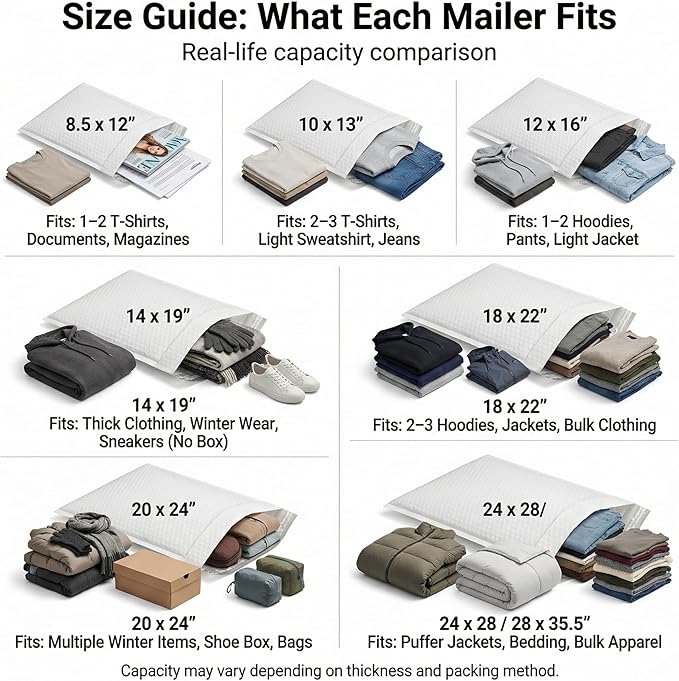 Ireer 5 Pack 20 X 24'' Large Bubble Mailers Padded Envelopes Self Seal | Poly Cushioned Protection, Waterproof Exterior, For Business Shipping Gifts Packaging, Secure Adhesive, Durable Mailing Bags
