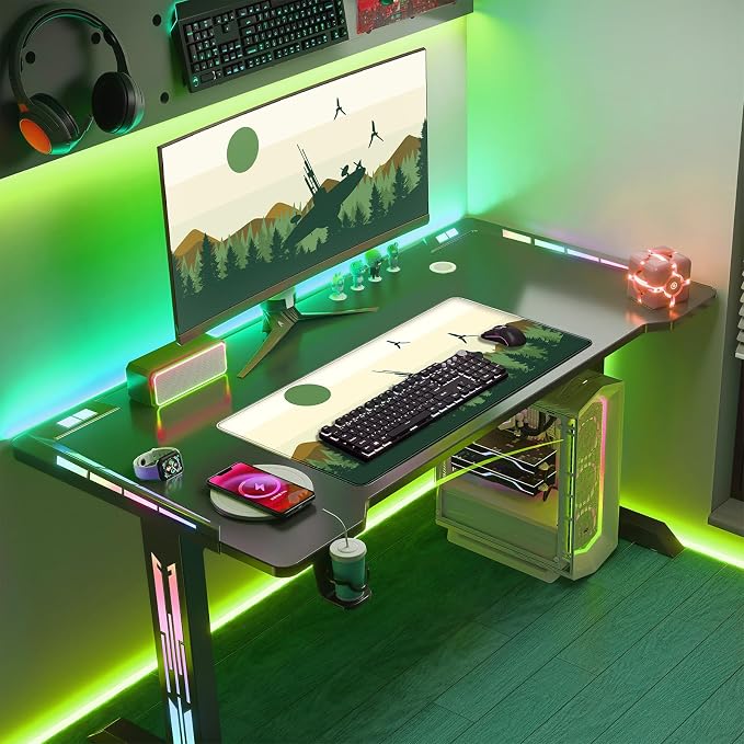 Spaceship XXL Large Gaming Mouse Pad Desk Mat Pad Non-Slip Rubber Base Desk Matt for Desktop Big Full Mousepad Computer Keyboard and Mouse Mat Extended Mouse Pad 31.5x15.7In