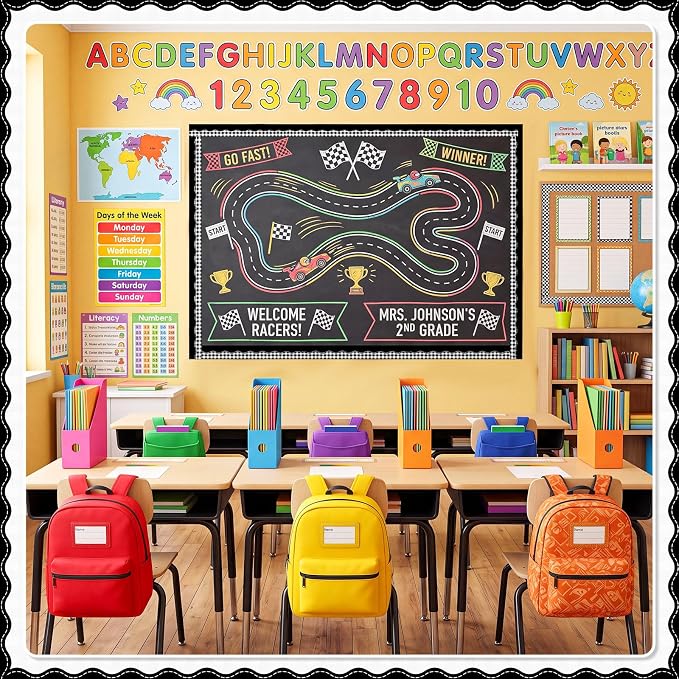 2 Rolls 65.6ft Black Gingham Bulletin Board Borders Decoration Black Checkered and Straight Edge Bulletin Borders Board Trim for Office School Classroom Chalkboard Party Decoration