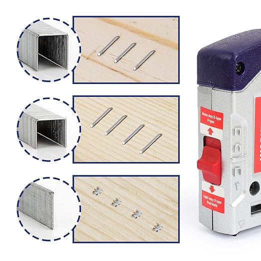 WORKPRO Heavy Duty T50 Staples and 18 Gauge Brad Nails, 7500-Count 1/2", 3/8" T50 Staples and 5/8" Brad Nails, Galvanized Staples for Staple Gun, Ideal for Upholstery, Construction, Furniture, Crafts