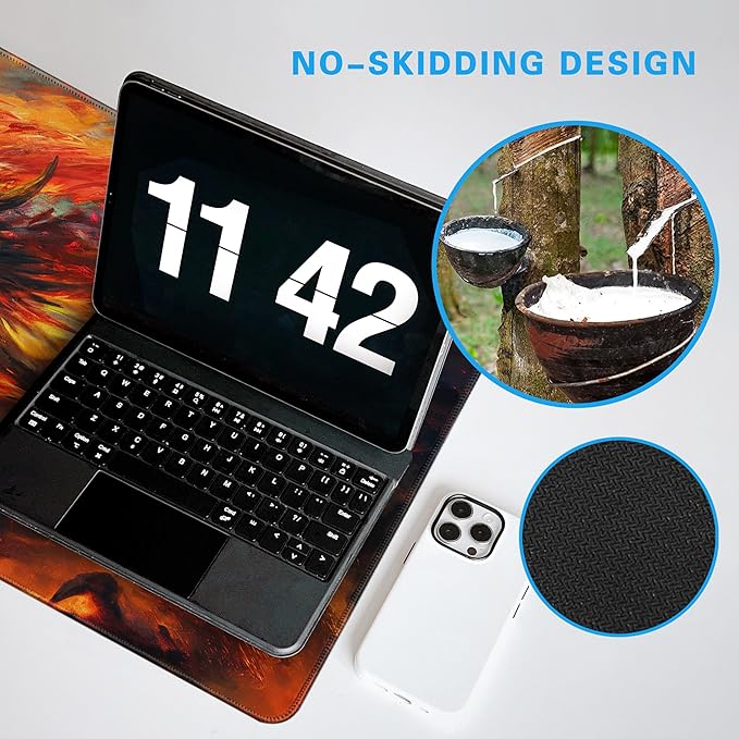 Dragon Castle Desk Pad Game Aesthetic Mouse Pad Large Gaming Mousepad Extended Keyboard Pad 31.5 x 11.8 in Laptop Computer Mouse Keyboard Mouse Pads for Desk Decor Mat