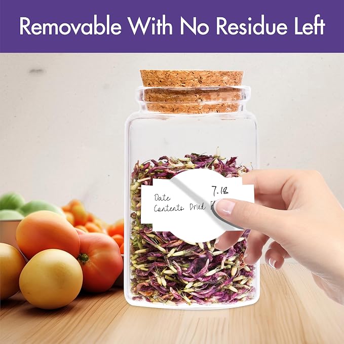 300 PCS White Stickers, 5 Shape Water/Oil/Tear Resistant Blank Stickers Removable with no Residue for Name Tags, File Folders, Food Jars, Gift Tags, Home Office Business Uses (2” x 3”) ﻿ (Pack of 2)