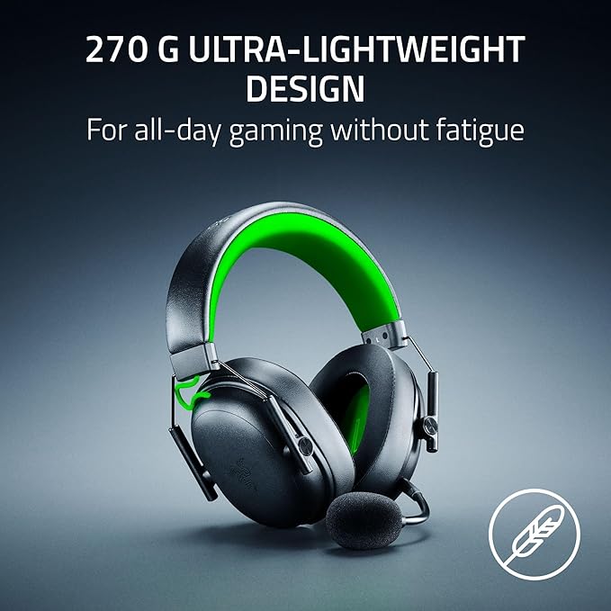 Razer BlackShark V3 X HyperSpeed Wireless Gaming Headset for Xbox: 50mm Drivers - Cardioid Mic - 2.4 GHz, Bluetooth, USB - Works with PC, Mac, PS5, Nintendo Switch - Long Battery Life - Black