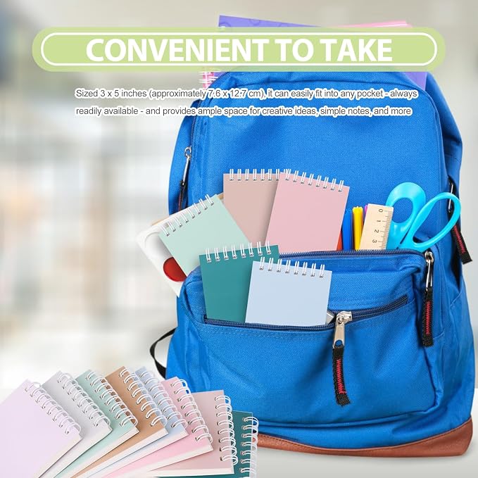Ddaowanx Small Notebooks Bulk,3x5 Pocket Spiral Notepads With Lined Pages | 48 Pcs Mini Notebook for Work,Nursing School Essentials,School&Office Supplies,Nurse Gifts