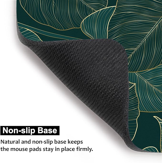 Audimi Small Mouse Pad 6 x 8 Inch, Mini Mouse Pad Thick for Laptop Wireless Mouse Home Office Travel, Portable & Washable (Tropical Leaves)