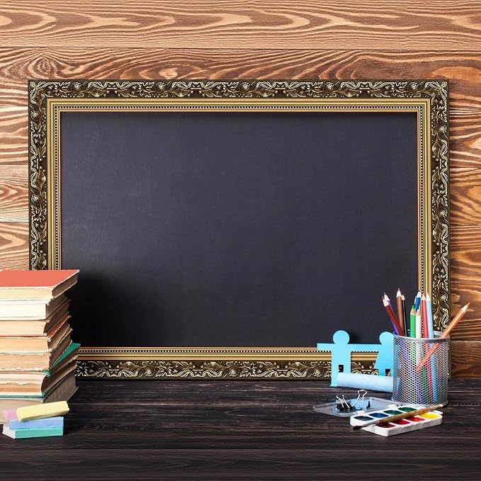Outus 68ft Frame Bulletin Board Border Die-Cut Rolled Trim,Exquisite | Straight Picture Frame Border, Vintage Style Classroom Chalkboard Decor, Trimmable School Office Party Displays
