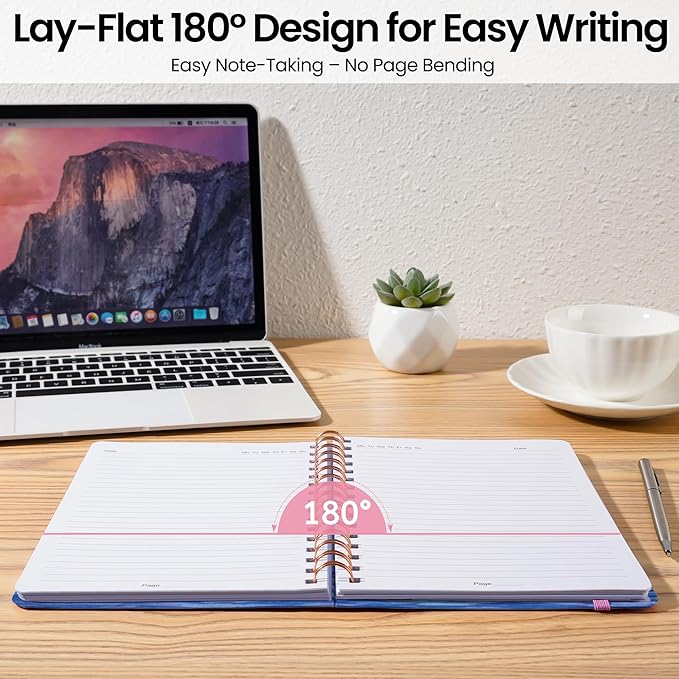 Lined Spiral Journal Notebook, A5 College Ruled Notebook for Journaling, Note-Taking, and Daily Planning, Durable Hardcover with an Elegant Design, Sunset