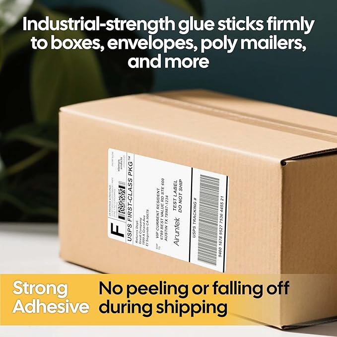 4x6 Thermal Labels, 220 Fanfold Labels, Perforated & Strong Adhesive, Compatible with Direct Thermal Printers for USPS UPS FedEx DHL Address Shipping Label