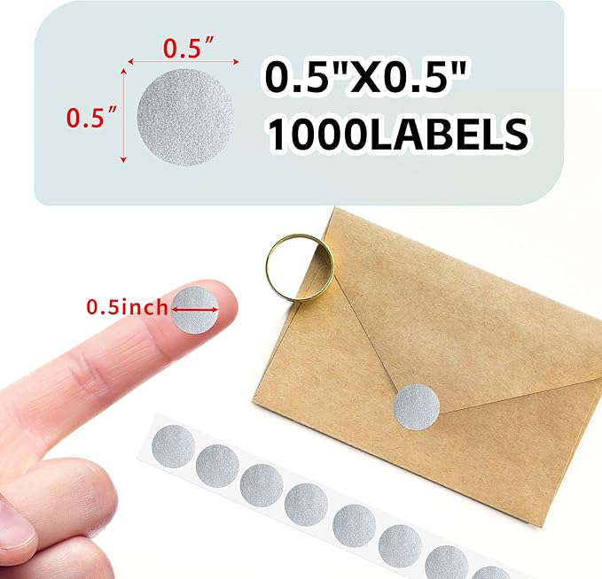 PARLAIM Round Dot Stickers 1/2 Inch Color Coding Labels on a Roll, 1000 PCS Permanent Circle Stickers in Plastic Dispenser Box for Home Office Classro