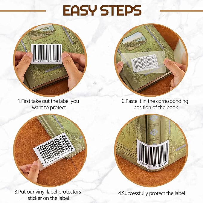 Zonon 500 Pcs Clear Label Protectors Stickers, 4 x2 Inch,Rectangle (Pack of 2)