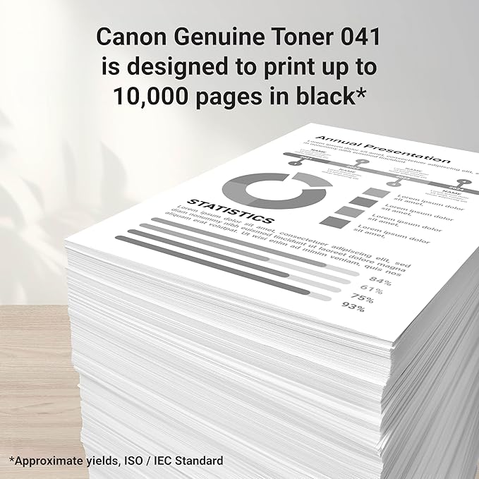 Canon Genuine 041 Black Toner Cartridge Compatible with LBP312dn, MF525dw