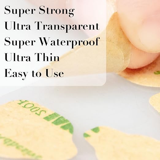 Sun&Beam Nails Adhesive Tabs 25 Sheets for Press On False Nail Tip Gel Glue Double Sided Tape Stickers Waterproof Transparent Strong Sticky (for Foot 25 Sheets)