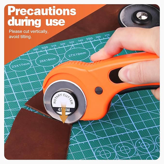 Rotary Cutter, Professional 45mm Rotary Fabric Cutter, Rotary Cutter for Fabric, Card Paper Sewing Quilting Roller Fabric Cutting Tailor Scissors Tool Dress Clothes Making DIY Tool