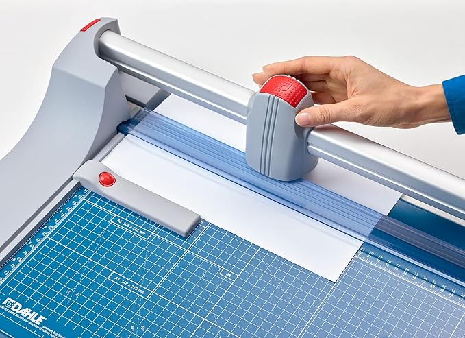 Dahle 444 Premium Rotary Trimmer, 26" Cut Length, 25 Sheet Capacity, Self-Sharpening, Automatic Clamp, German Engineered Paper Cutter