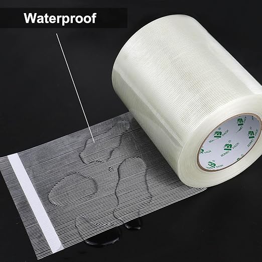 BOMEI PACK Wide Strapping Tape 6Inch, Heavy Duty Reinforced Packing Tape, Fiberglass Filament Tape 60yds 5.5Mil