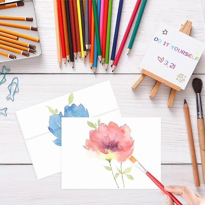 4x6 White Envelopes For Invitation, A6 envelope 4.75 x 6.5 inch, 4X6 Envelopes for A6 cards,Self Seal envelopes for weddings, greeting cards,baby shower,photos,birthday (50, White, A6)