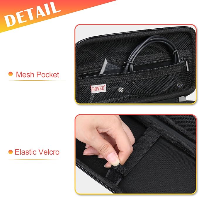BOVKE Case for TI-84 Plus CE/TI-84 Evo/TI-84 Plus/TI-83 Plus/CE Calculator | Texas Instruments TI-84 Plus CE/TI-84 Evo/TI-84 Plus/TI-83 Plus Color Graphing Calculator Shockproof Carrying Bag, Black