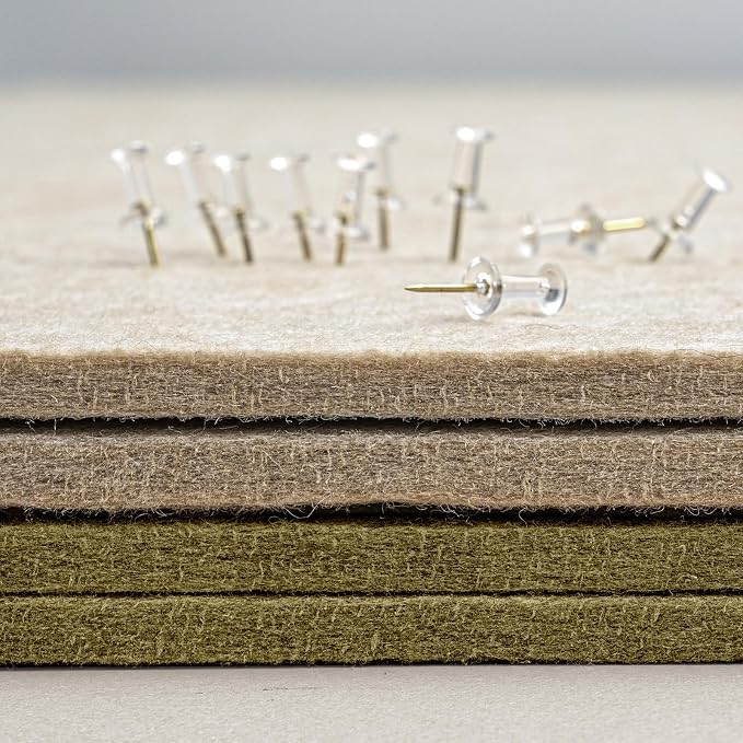 Felt Bulletin Board 48x36 inches, Decorative Pin Board for Home & Office | Cork Board Alternative for Wall with Push Pins, Display Mood Board for Photos, Notes & Reminders