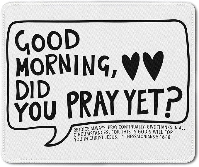 Christian Mouse Pad, 1 Thessalonians 5 Bible Verse Scripture Mouse Pads Mousepad for Home Office Dorm Computers Laptop Supplies Desk Accessories, 9.5x7.9 Inch