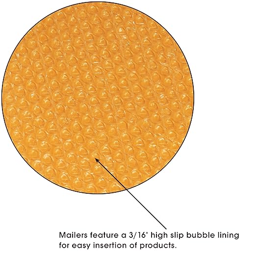 BOX USA 7 1/4 x 12" Kraft Bubble Mailers (100-Pack) - Brown Padded Envelopes, Self-Seal Shipping Bags for Business, Heavy Duty Cushioned Mailing Envelopes for Packaging and Shipping