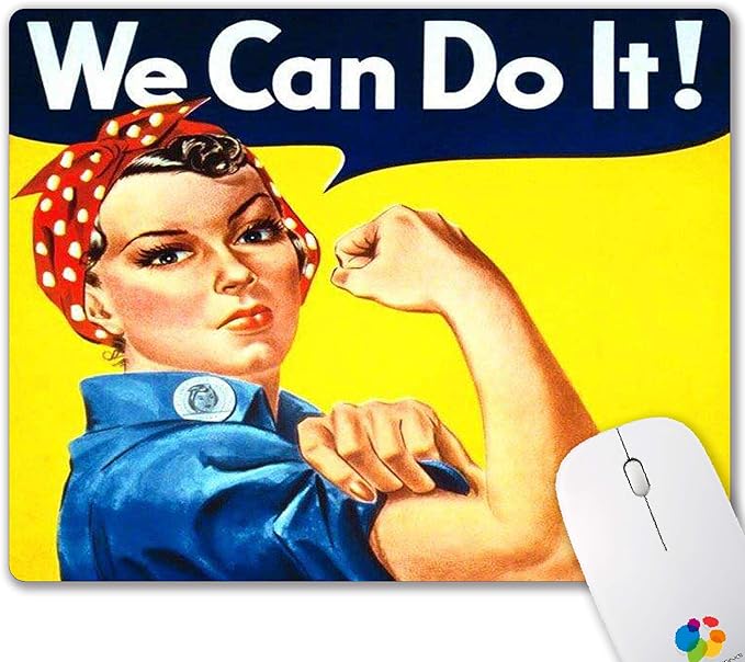 Inspirational Mouse pad, Small Computer Mouse pad for Wireless Mouse Non-Slip Rubber Mousepad with Personalized Custom Design We Can Do It