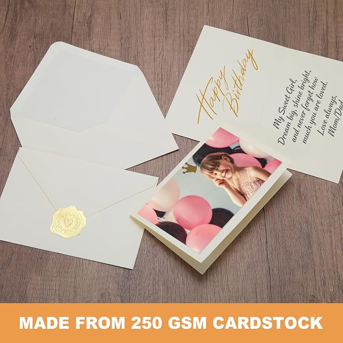 50 PACK Cream Blank Cards and Envelopes 4x6 Inch, Note Greeting Cards, Folded Ivory Cardstock and Envelopes Self Seal for Wedding, Invitations, DIY Greeting Cardstock, Thank You Cards & All Occasion