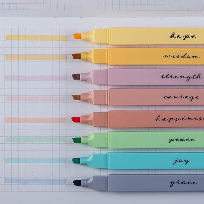 DIVERSEBEE Bible Highlighters with Soft Chisel Tip, 16 Pack Assorted Colors Pens No Bleed, Quick Dry Set, Cute Aesthetic Markers, Bible Study Journaling Supplies and Accessories (Pastel)