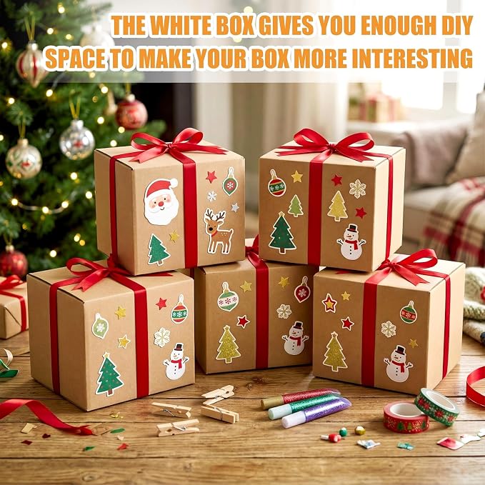 Yeaqee 72 Pcs 8x6x6 Inch Shipping Boxes Corrugated Cardboard Small Shipping Boxes for Packaging Mailing Packing Moving Small Business Storage Crafts Gifts (Kraft Color)