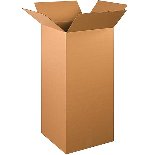 BOX USA 16x16x36 Tall Boxes for Shipping, Moving & Packing, 10-Pack | Long Boxes 16"L x 16"W x 36"H Corrugated Cardboard for Home, Business, e-Commerce Order Fulfillment Supplies, 10-Pack