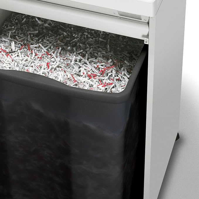 Ideal 4003 Strip Cut Centralized Office Paper Shredder Heavy Duty, Continuous Operation, Shreds 43-45 Sheet Capacity, P-2 Security | P2 strip cut shredder for 18 to 20 users with 43 to 45 sheet capacity 44 gallon bin and 16 inch feed opening