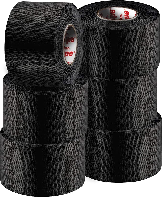 Mueller Sports Medicine MTape Rolls to Go, Quality Athletic Tape, Easy to Tear for Fast & Effective Taping, 1.5" x 10 Yards Per Roll, 6 Rolls