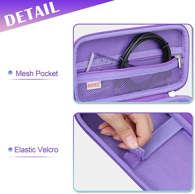 BOVKE Case for TI-84 Plus CE/TI-84 Evo/TI-84 Plus/TI-83 Plus/CE Calculator | Texas Instruments TI-84 Plus CE/TI-84 Evo/TI-84 Plus/TI-83 Plus Color Graphing Calculator Shockproof Carrying Case, Purple