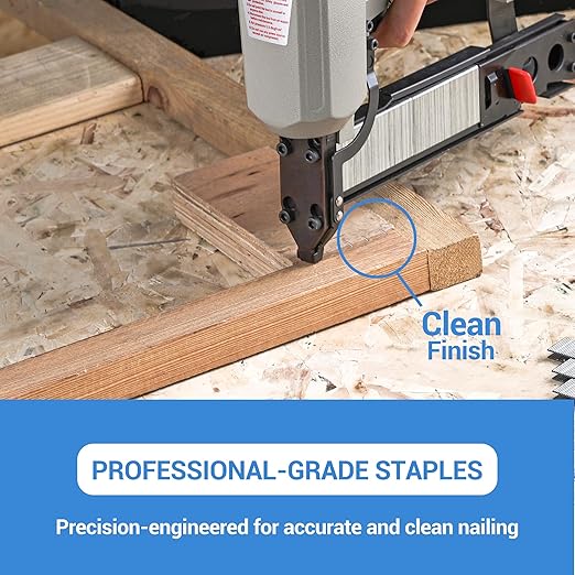 meite 18 Gauge 1/4-Inch Narrow Crown Staples, 7/8-Inch Length Heavy Duty Galvanized Upholstery Staples for Electric or Pneumatic Narrow Crown Staple Guns (4,000 PCS)