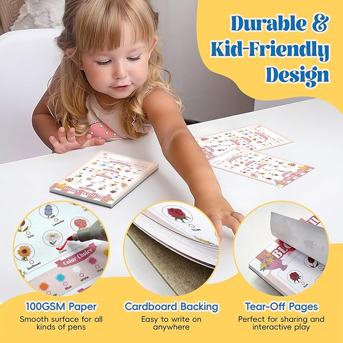 10 Pack Kids Pretend Play Notepads, 40 Pages Kids Playtime Pads, 4'' x 6'' All Roles Imaginative Role Play Activity Set, Educational Toys for Toddlers