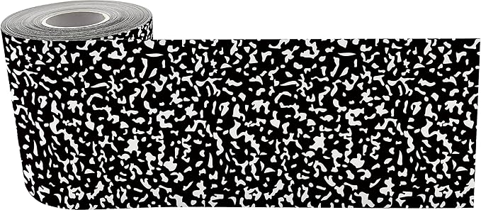 Teacher Created Resources Composition Straight Rolled Border Trim - 50ft - Decorate Bulletin Boards, Walls, Desks, Windows, Doors, Lockers, Schools, Classrooms, Homeschool & Offices