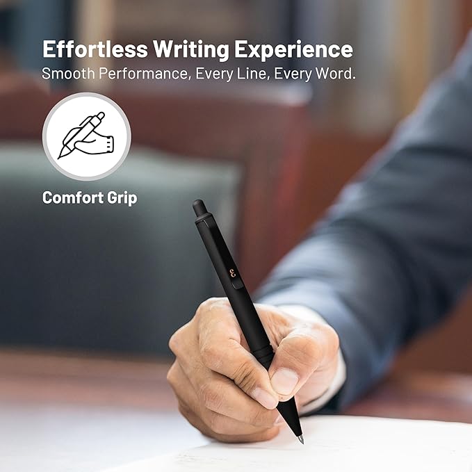 Everyman Black Super Matte Mini Click Pen | Compact Refillable 0.7mm Gel Pen with Premium Grip | Pocket-Size Metal EDC Pen for Travel, Office, Journaling & Everyday Writing