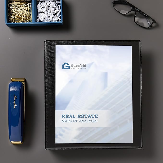Avery Showcase Standard View 3 Ring Binder, 1.5" Slant Rings, 375-Sheet Capacity, 2.1 Inch Wide Spine, 1 Black Binder, Ideal for Lightweight Organization and Occasional Referencing (19650)