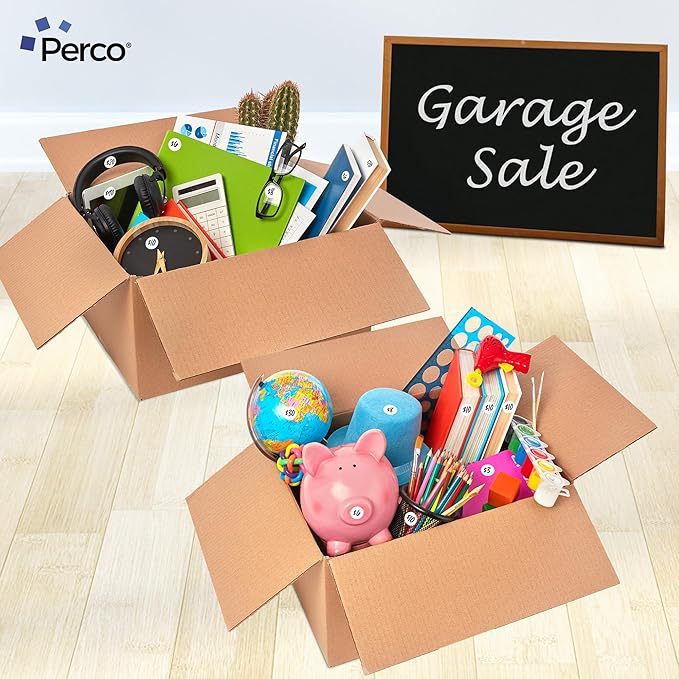Perco White 1-Inch Round Circle Dot Sticker Labels with Easy Peel Perforation - 1,000 Labels per Roll - Strong Adhesion, Vibrant Colors for Organizing, Crafting & More - Made in USA