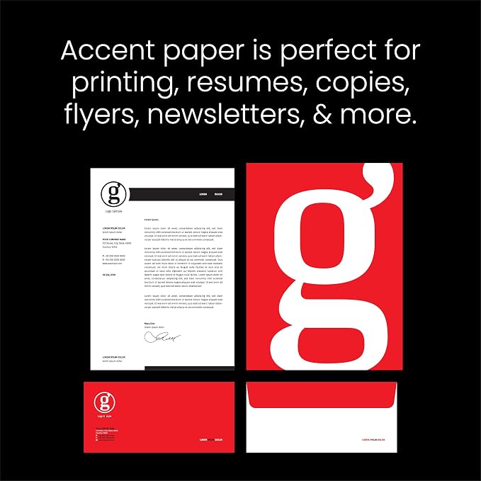 Accent Opaque White Printer Paper, 13” x 19” 32lb Bond/80lb Text Copy Paper – Premium Super Smooth Computer Paper, 97 Bright, 118gsm – Ideal for Ink Heavy Printing – 189035R – 300 Sheets (1 Ream)